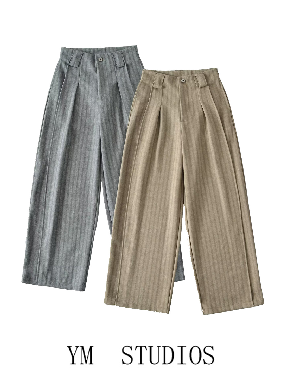 Women Fashion Online - Pantalon large taille haute pour femme,