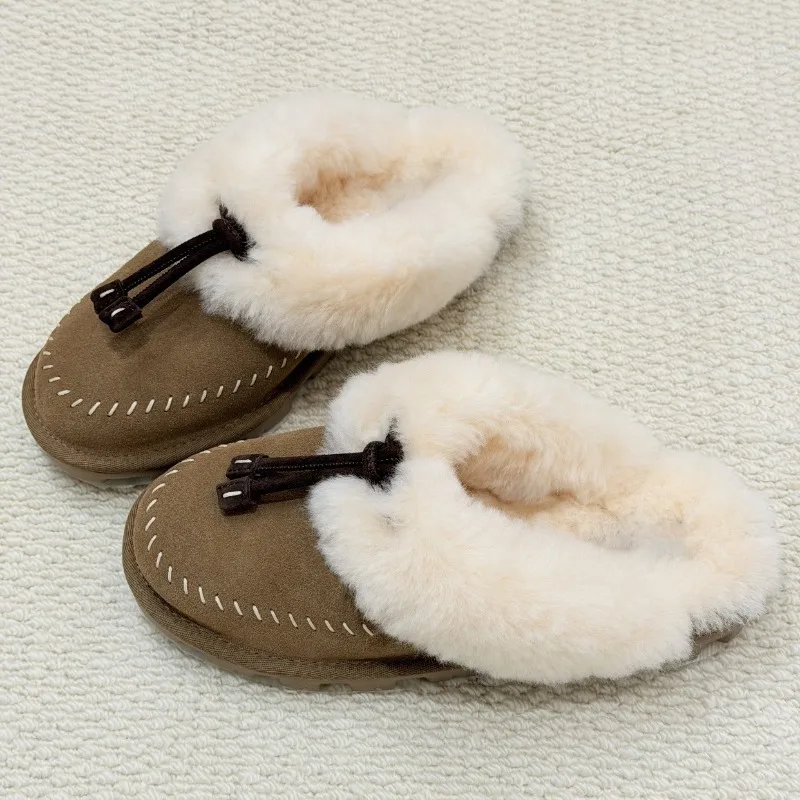 Women Fashion Online - Mules fourrées tendance pour femmes, dessus