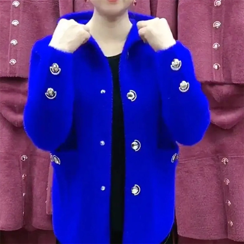Velvet Blazer Women - Manteau en Velours de Vison pour