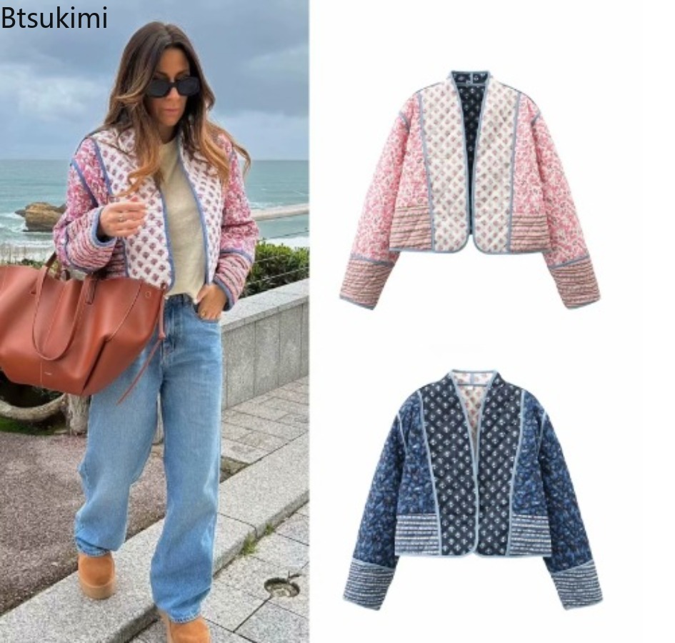 Women'S Fashion Quilted Jacket - Nouvelle veste matelassée réversible pour femme,