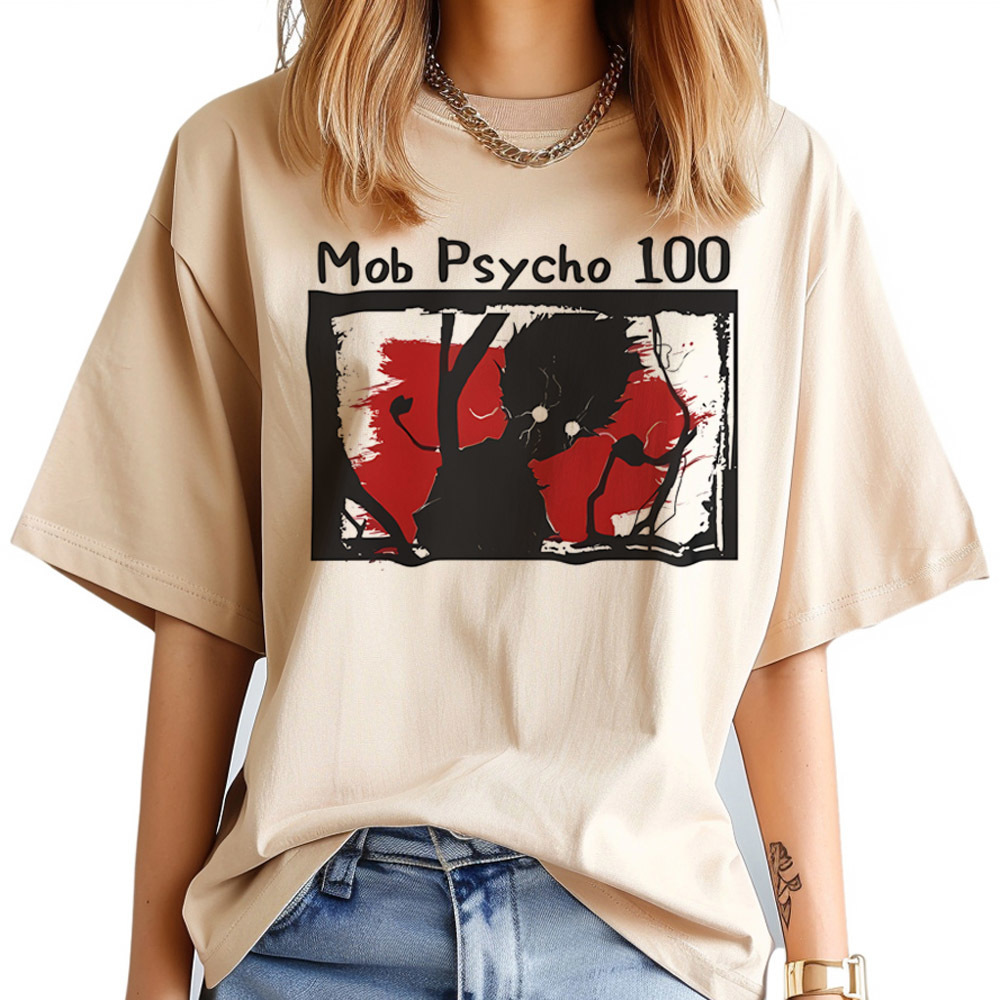 Women Fashion 80S - T-shirt Mob Psycho 100 pour femmes,