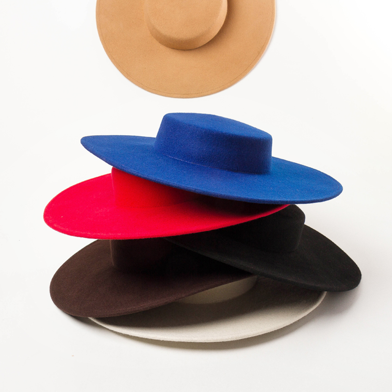 Women'S Fashion Show 2022 - Fedoras formels plats en laine à