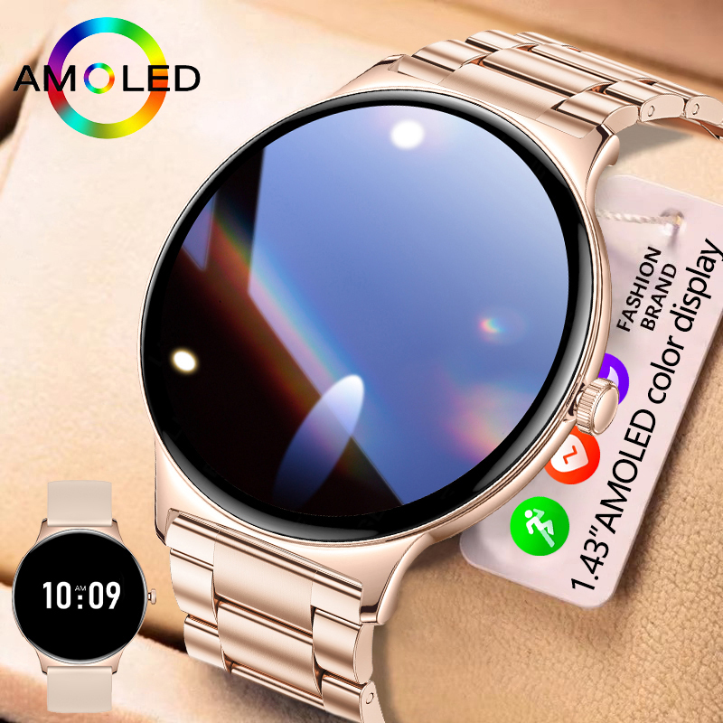 Women'S Day Fashion Show - 2025 véritable AMOLED montre intelligente dames