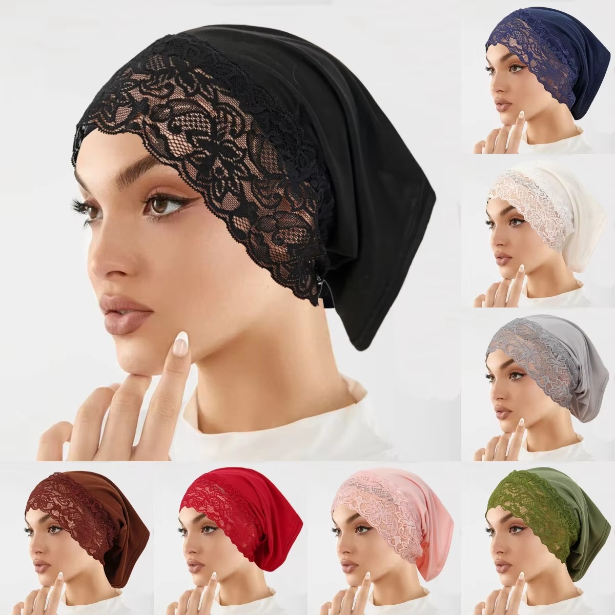 Women'S Fashion Headbands - Bonnet intérieur de hijab musulman avec