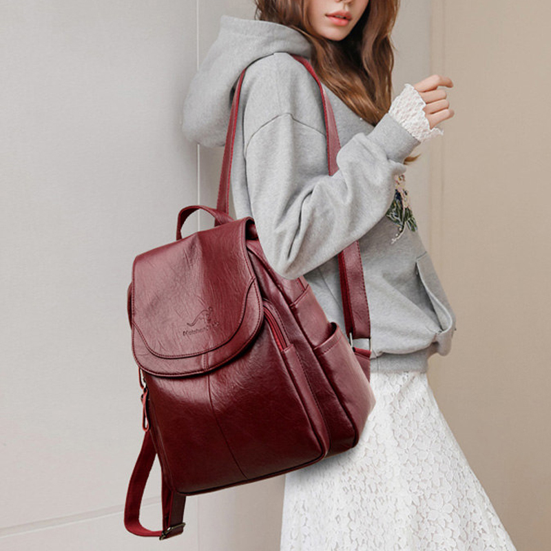 Sac à dos vintage en cuir soup - Women Fashion Online avis et prix