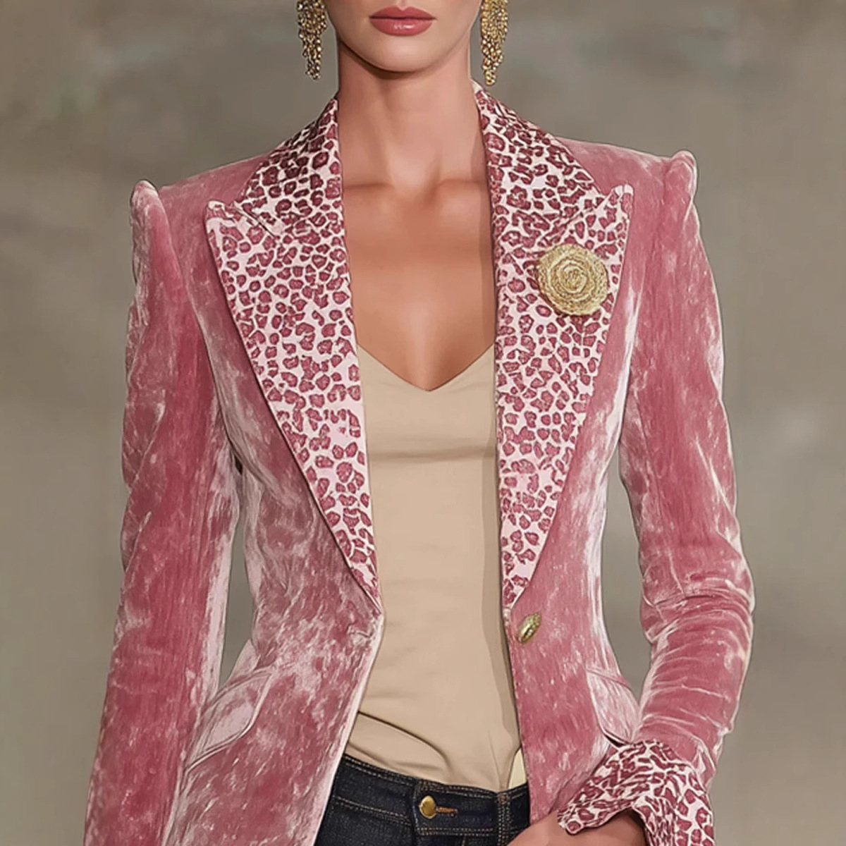 Femmes velours Blazer imprimé  - Velvet Blazer Women avis et prix