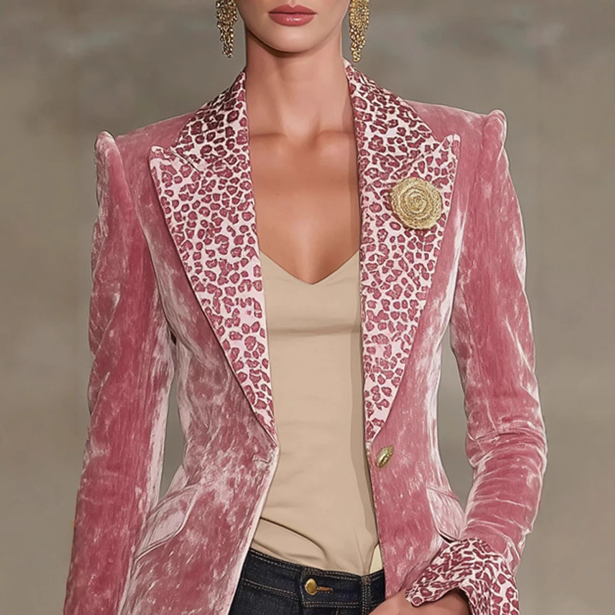 Femmes velours Blazer imprimé  - Velvet Blazer Women avis et prix