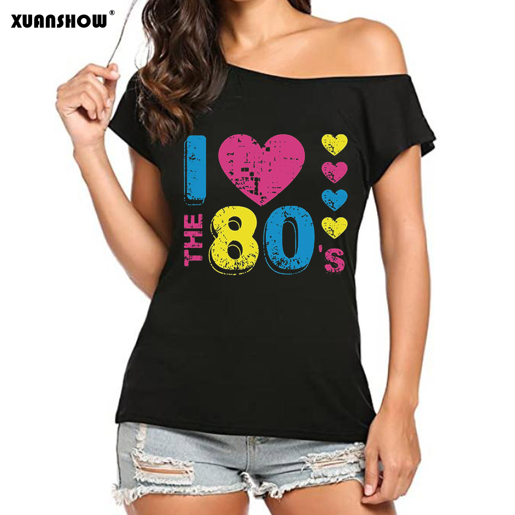 T-shirt d'été à épaules dénudé - Women Fashion 80S avis et prix